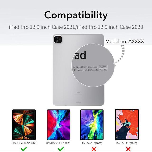 Alt view image 2 of 7 - SZYG Case for iPad Pro 12.9 inch Case 2021 (5th Gen) Clear Shock Absorbing Flexible TPU Protective Cover Transparent Slim Compatible with Pencil for iPad Pro 12.9 2021/2020