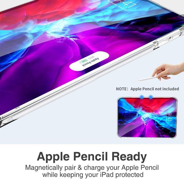 Alt view image 3 of 7 - SZYG Case for iPad Pro 12.9 inch Case 2021 (5th Gen) Clear Shock Absorbing Flexible TPU Protective Cover Transparent Slim Compatible with Pencil for iPad Pro 12.9 2021/2020