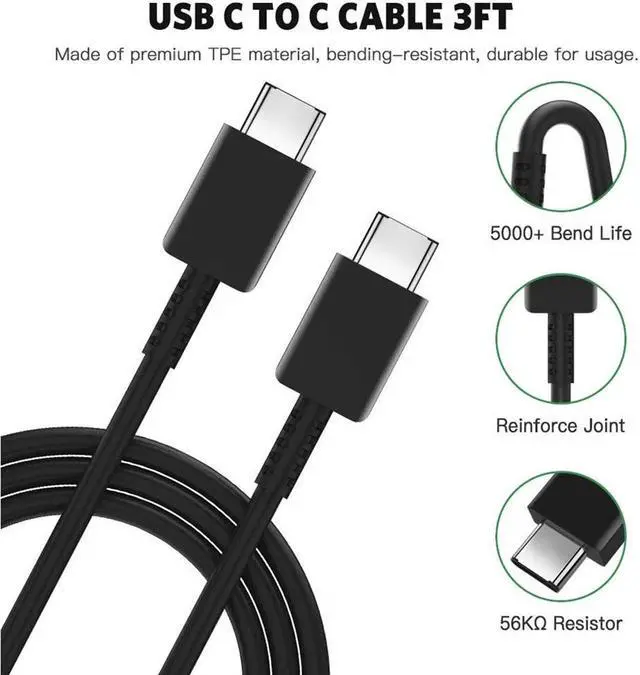 Alt view image 6 of 7 - USB C Charger, 25W PD Type C Fast Charger and 3.3FT USB C to C Charging Cable Compatible with Samsung Galaxy S22/S22 Ultra/S22+/S21/S21Ultra/S21+/S20/S20+/S20 Ultra/Note10/Note20/plus/S10 5G