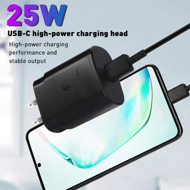 Alt view image 3 of 7 - USB C Charger, 25W PD Type C Fast Charger and 3.3FT USB C to C Charging Cable Compatible with Samsung Galaxy S22/S22 Ultra/S22+/S21/S21Ultra/S21+/S20/S20+/S20 Ultra/Note10/Note20/plus/S10 5G