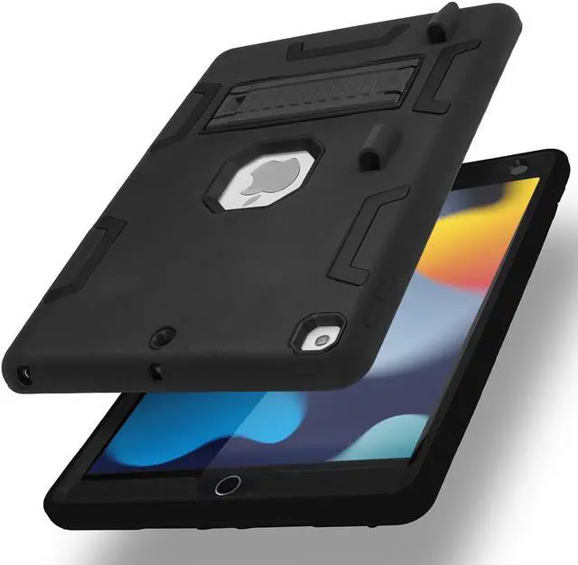 Alt view image 2 of 7 - SZYG iPad 10.2 Case iPad 9th Generation 2021/ iPad 8th Generation 2020/ iPad 7th Generation 2019 Case, Hybrid Shockproof Heavy Duty Rugged Stand Case Protective Cover with Screen Protector.