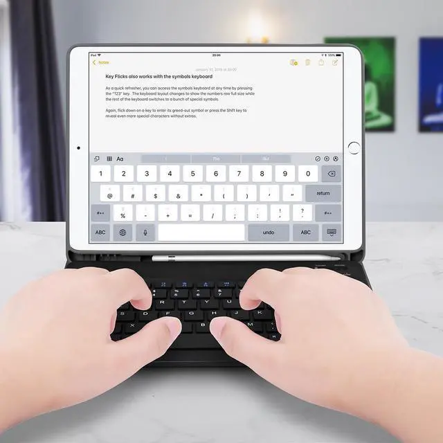 Alt view image 3 of 7 - Keyboard Case for iPad 10.2 Case iPad 9th Generation 2021/ iPad 8th Generation 2020/ iPad 7th Generation 2019 Case, Detachable Wireless Keyboard with Magnetic Protective Cover with Pencil Holder.