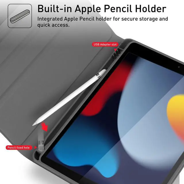 Alt view image 2 of 7 - Keyboard Case for iPad 10.2 Case iPad 9th Generation 2021/ iPad 8th Generation 2020/ iPad 7th Generation 2019 Case, Detachable Wireless Keyboard with Magnetic Protective Cover with Pencil Holder.