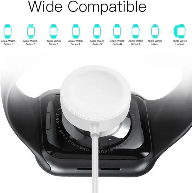 Alt view image 3 of 7 - SZYG for Apple Watch Charger Magnetic Charging Cable, 2 in 1 iPhone Watch Charger Cord 4 ft for Apple Watch Series SE/7/6/5/4/3/2/1 iPhone 13/12/11 Pro Max/XS Max/XR/XS/X and More.