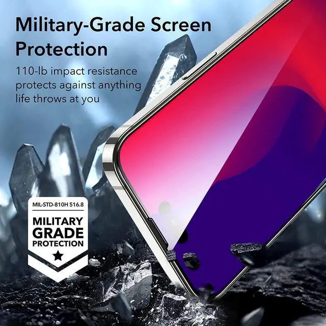 Alt view image 6 of 7 - SZYG for iPhone 14 Pro Max Tempered Glass Screen Protector [2-Pack] HD Clear, 9H Hardness, Scratch Resistant Case Friendly.