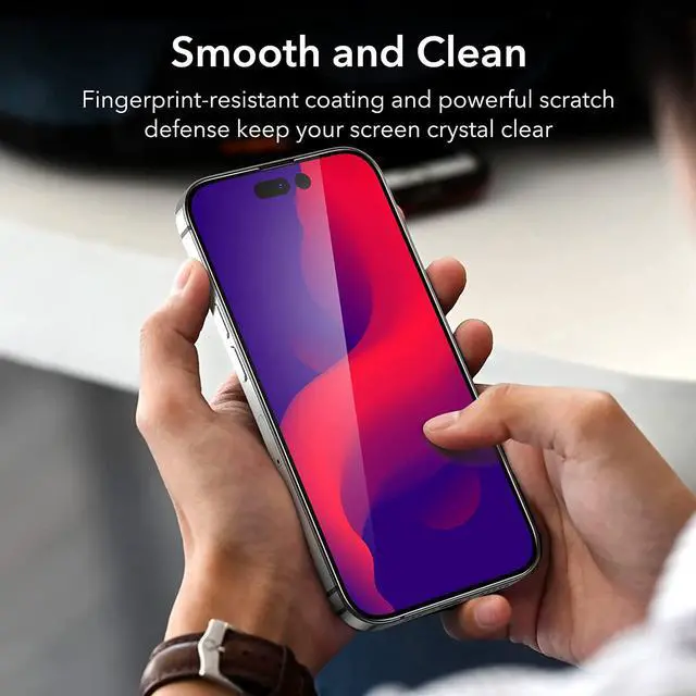 Alt view image 5 of 7 - SZYG for iPhone 14 Pro Max Tempered Glass Screen Protector [2-Pack] HD Clear, 9H Hardness, Scratch Resistant Case Friendly.