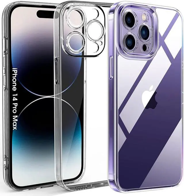 Main image of SZYG for iPhone 14 Pro Max Case Clear Anti-Yellow Slim Soft Silicone TPU Bumper Shockproof Full Body Camera Lens Protective Phone Case.