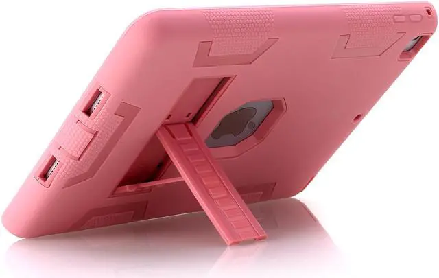 Alt view image 6 of 7 - SZYG for iPad 5th/6th Generation Case 2018/2017, iPad 9.7 inch Case Heavy Duty Shockproof Rugged Drop Protection Cover with Kickstand for iPad 5 6 Gen 9.7''. Rose Gold
