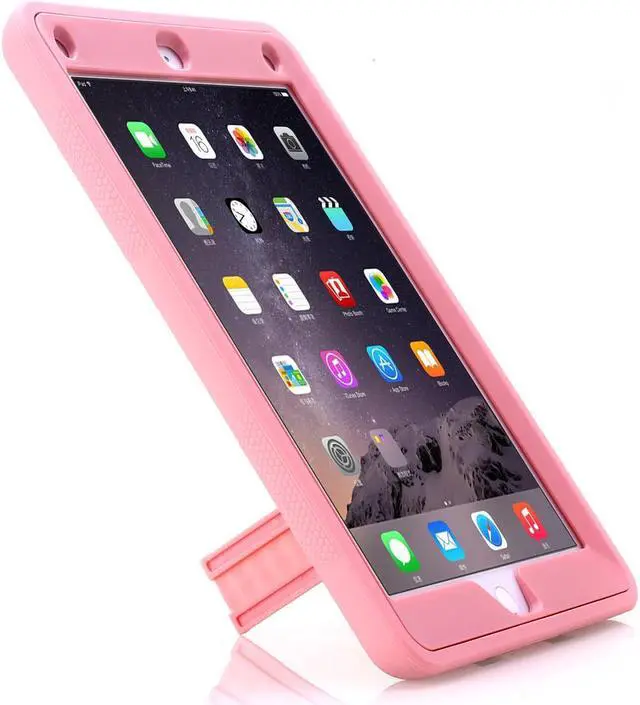 Alt view image 5 of 7 - SZYG for iPad 5th/6th Generation Case 2018/2017, iPad 9.7 inch Case Heavy Duty Shockproof Rugged Drop Protection Cover with Kickstand for iPad 5 6 Gen 9.7''. Rose Gold