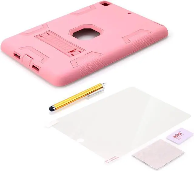 Alt view image 7 of 7 - SZYG for iPad 5th/6th Generation Case 2018/2017, iPad 9.7 inch Case Heavy Duty Shockproof Rugged Drop Protection Cover with Kickstand for iPad 5 6 Gen 9.7''. Rose Gold