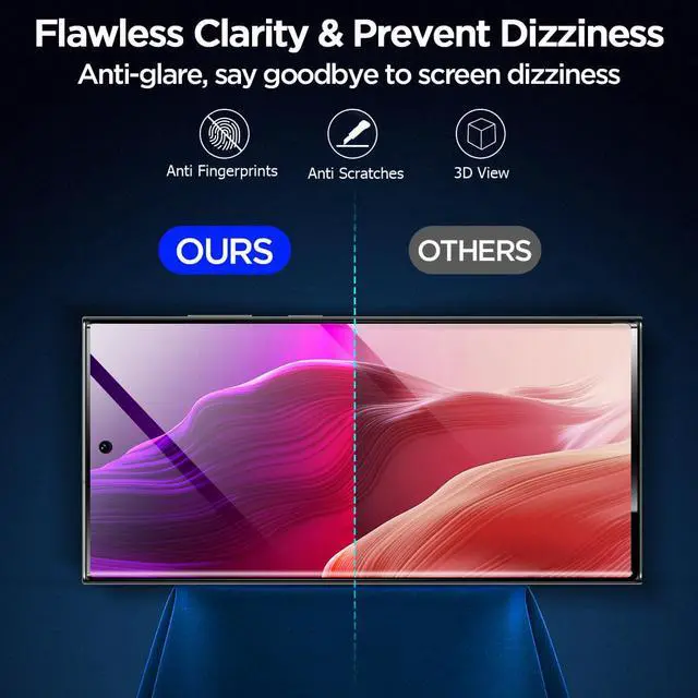 Alt view image 5 of 7 - [2+1 Pack] for Samsung Galaxy S23 Ultra Screen Protector, 2 Pack Soft TPU Film with 1 Pack Tempered Glass Camera Lens Protector for Samsung S23 Ultra 5G.