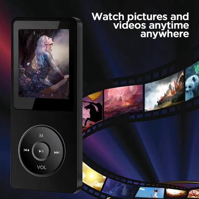 Alt view image 5 of 7 - MP3/MP4 Player with 16GB TF Card, Bluetooth Music Player Build-in Speaker/Photo/Video Play/FM Radio/Voice Recorder/E-Book Reader, Supports up to 128GB.