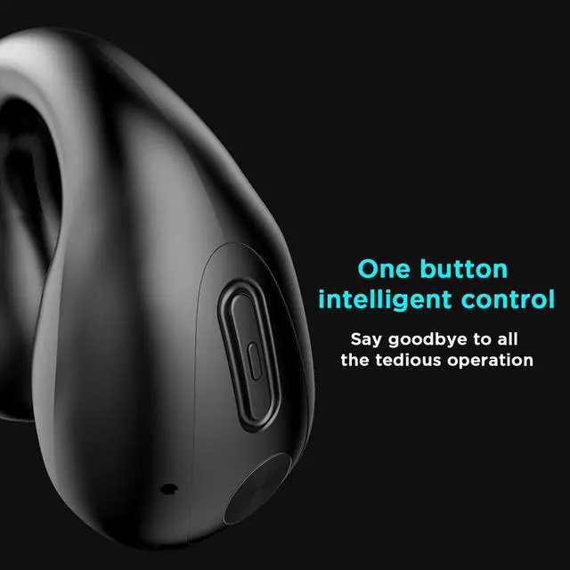 Alt view image 7 of 7 - 2023 Wireless Ear Clip Bone Conduction Headphones Bluetooth 5.3 Open Ear Headphones Waterproof Sport Running Earring Earphones Built-in Mic Headset.
