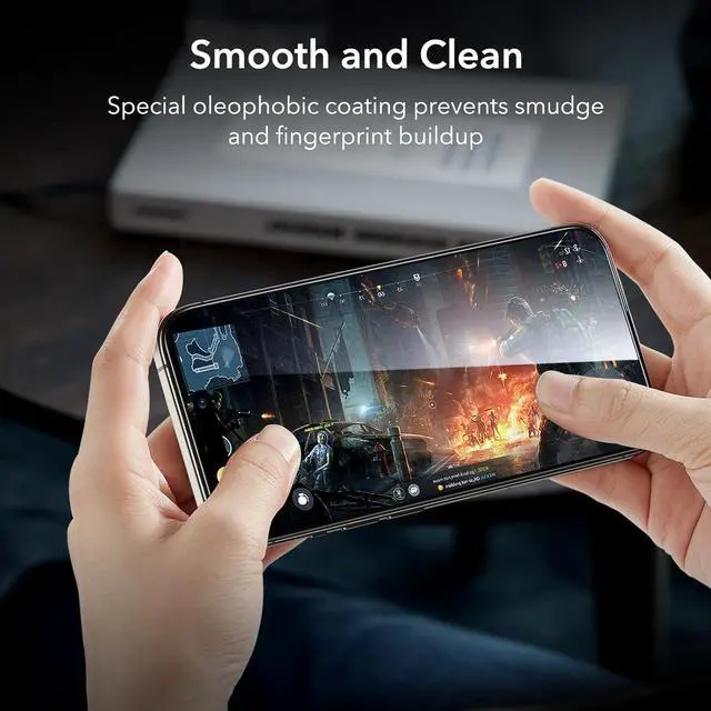 Alt view image 4 of 7 - SZYG for iPhone 15 Pro Tempered Glass Screen Protector [2-Pack] HD Clear, 9H Hardness, No Bubbles, Case Friendly.