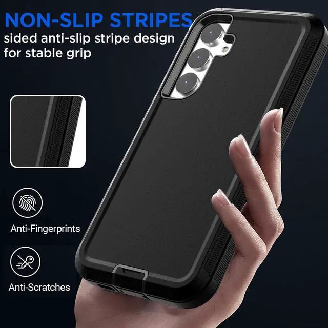 Alt view image 7 of 7 - SZYG for Samsung Galaxy S23 FE 5G Case, Heavy Duty Shockproof Dropproof Rugged Protective Phone Case 3-Layer Protection Anti-dust Durable Cover for Samsung Galaxy S23 FE 2023 6.4 inch.