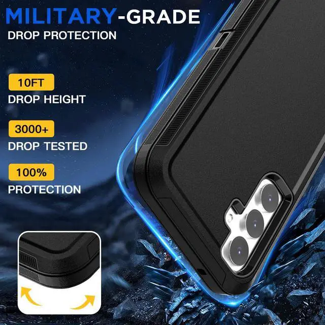 Alt view image 5 of 7 - SZYG for Samsung Galaxy S23 FE 5G Case, Heavy Duty Shockproof Dropproof Rugged Protective Phone Case 3-Layer Protection Anti-dust Durable Cover for Samsung Galaxy S23 FE 2023 6.4 inch.