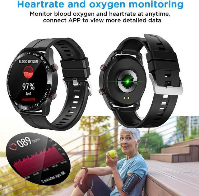 Alt view image 4 of 7 - Smart Watch for Men Women Bluetooth Call(Answer/Make Call) Heart Rate, Blood Oxygen Monitor, Sleep Monitor 1.28" Fitness Tracker IP67 Waterproof Smart Watches Compatible with Android & iPhone.