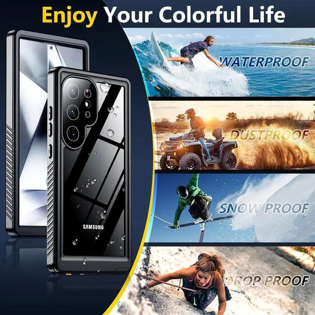 Alt view image 6 of 7 - SZYG for Samsung Galaxy S24 Ultra Case Waterproof, Built-in Screen Protector Full Protection IP68 Underwater Dustproof Heavy Duty Shockproof Anti-Scratched Rugged Case for Galaxy S24 Ultra 6.8''.