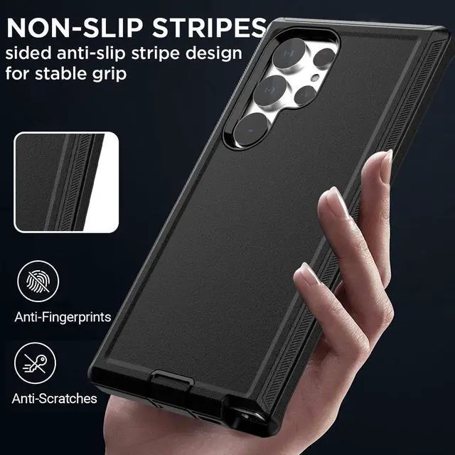 Alt view image 6 of 7 - SZYG for Samsung Galaxy S24 Ultra Case Heavy Duty 3-Layers Military Grade Drop Proof Protection Shockproof Rugged Phone Case for S24 Ultra 5G 6.8".