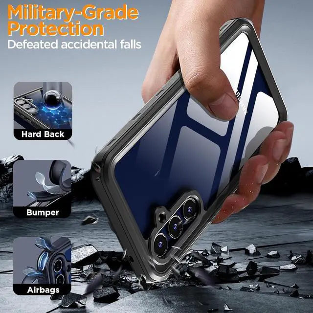 Alt view image 3 of 7 - SZYG for Samsung Galaxy A35 5G Case Waterproof Dustproof, Built-in Screen Protector, IP68 Underwater Full Body Shockproof Rugged Protective Cover for Samsung A35 5G 6.6 inch.