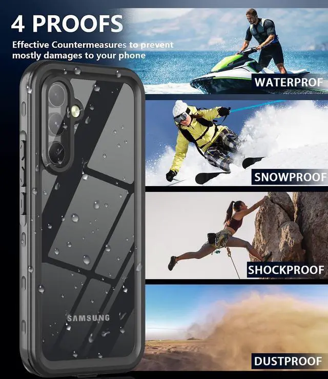 Alt view image 7 of 7 - SZYG for Samsung Galaxy A54 5G Case Waterproof Dustproof, Built-in Screen Protector, Rugged Full Body IPX8 Underwater Shockproof Protective Cover for Galaxy A54 5G.
