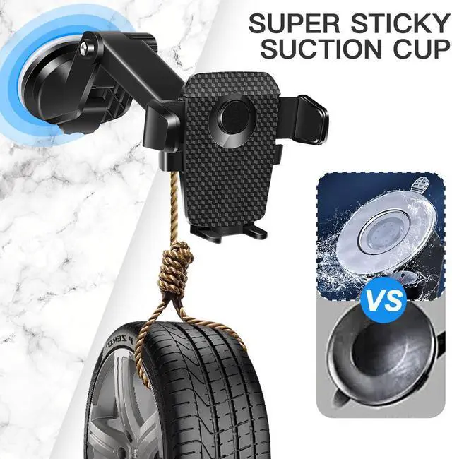 Alt view image 6 of 7 - SZYG Car Phone Holder Mount for Car Windshield Dashboard Phone Mount for iPhone 16 15 14 13 12 Pro Max Samsung Galaxy S25 S24 S23 S22 S21 Ultra Universal All Cell Phones