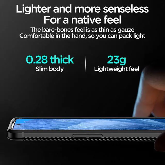 Alt view image 4 of 7 - SZYG for Google Pixel 8a Case, Carbon Fiber Texture Shockproof Ultra-Thin Anti-Scratch Protective Cover for Google Pixel 8a 5G.