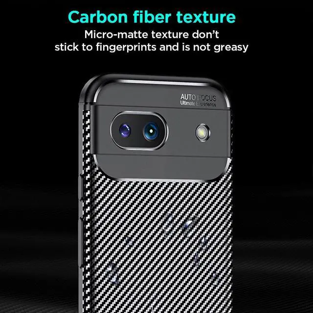 Alt view image 5 of 7 - SZYG for Google Pixel 8a Case, Carbon Fiber Texture Shockproof Ultra-Thin Anti-Scratch Protective Cover for Google Pixel 8a 5G.