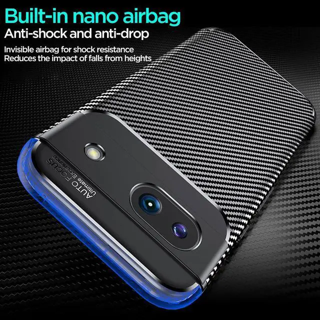 Alt view image 2 of 7 - SZYG for Google Pixel 8a Case, Carbon Fiber Texture Shockproof Ultra-Thin Anti-Scratch Protective Cover for Google Pixel 8a 5G.