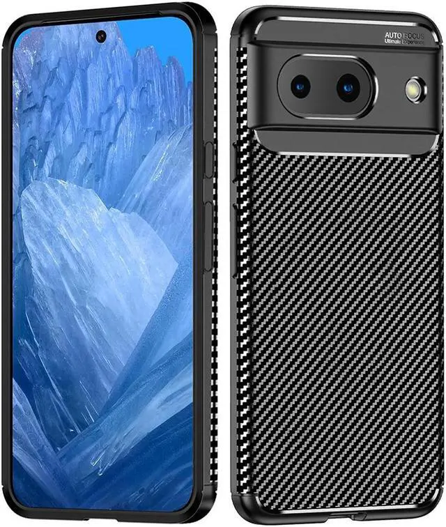 Main image of SZYG for Google Pixel 8a Case, Carbon Fiber Texture Shockproof Ultra-Thin Anti-Scratch Protective Cover for Google Pixel 8a 5G.