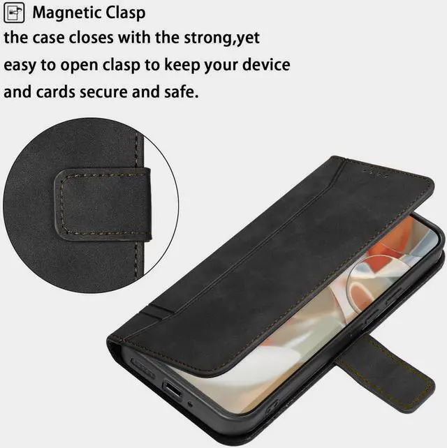 Alt view image 3 of 7 - SZYG for Google Pixel 9 Pro XL Wallet Case Flip PU Leather Card Holder RFID Blocking Kickstand Cover Magnetic Closure Shockproof Protective Phone Cover for Pixel 9 Pro XL 6.8" 2024