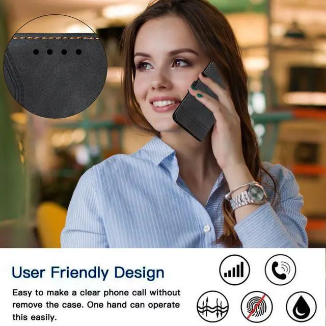Alt view image 6 of 7 - SZYG for Google Pixel 9 Pro XL Wallet Case Flip PU Leather Card Holder RFID Blocking Kickstand Cover Magnetic Closure Shockproof Protective Phone Cover for Pixel 9 Pro XL 6.8" 2024