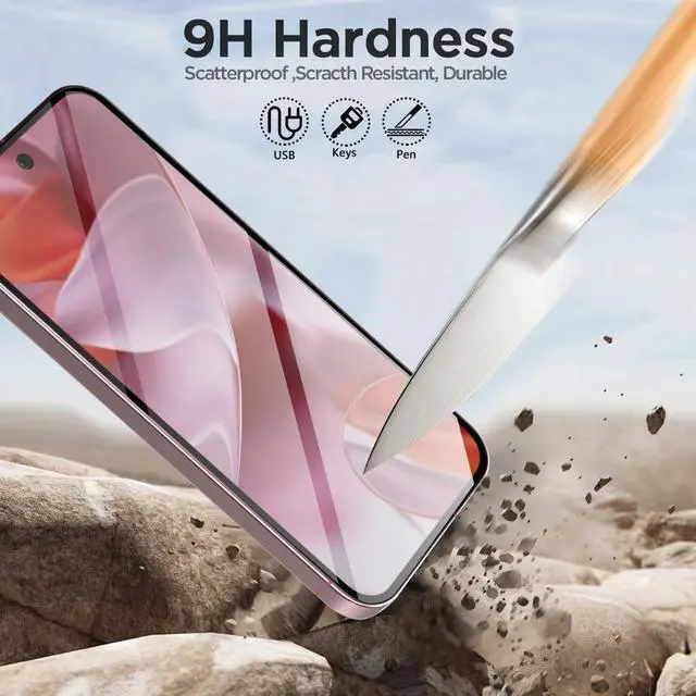 Alt view image 7 of 7 - SZYG for Google Pixel 9 Tempered Glass Screen Protector & Camera Lens Protector [2-Pack], 9H Hardness, Support Fingerprint Unlock, Bubble-Free for Pixel 9 (6.3") 2024