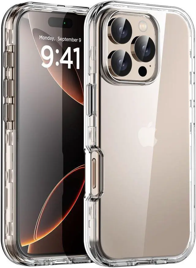 Main image of SZYG for iPhone 16 Pro Max Clear Case Military Grade Drop Protection Heavy Duty Shockproof Rugged 3-Layer Tough Durable Protective Cover for iPhone 16 Pro Max (6.9")