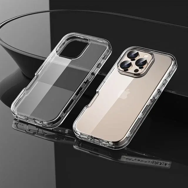 Alt view image 7 of 7 - SZYG for iPhone 16 Pro Max Clear Case Military Grade Drop Protection Heavy Duty Shockproof Rugged 3-Layer Tough Durable Protective Cover for iPhone 16 Pro Max (6.9")