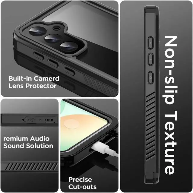 Alt view image 7 of 7 - SZYG for Samsung Galaxy S24 FE Case Waterproof Built-in Screen Protector] [IP68 Underwater] Full Body Military Grade Drop Protection Heavy Duty Shockproof Rugged Protective Cover.