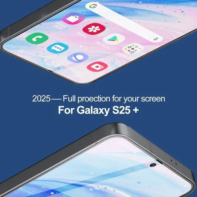 Alt view image 4 of 7 - SZYG [2-Pack] For Samsung Galaxy S25 Plus Tempered Glass Screen Protector, 9H Hardness, Fingerprint Unlock, HD Clear, Case Friendly, Anti-Scratch. Galaxy S25+