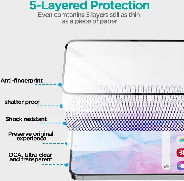 Alt view image 3 of 7 - SZYG [2-Pack] For Samsung Galaxy S25 Plus Tempered Glass Screen Protector, 9H Hardness, Fingerprint Unlock, HD Clear, Case Friendly, Anti-Scratch. Galaxy S25+