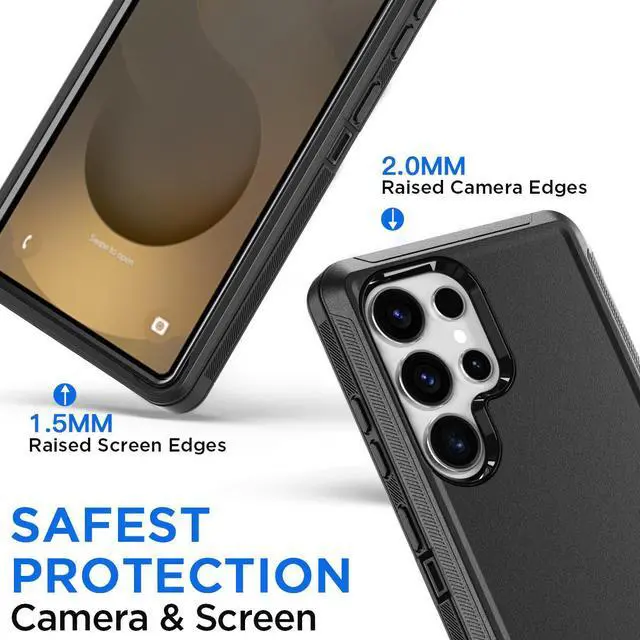 Alt view image 4 of 7 - SZYG for Samsung Galaxy S25 Ultra Case Heavy Duty Military Grade Drop Shockproof Rugged Protective Cell Phone Cover for Galaxy S25 Ultra 6.9 inch.