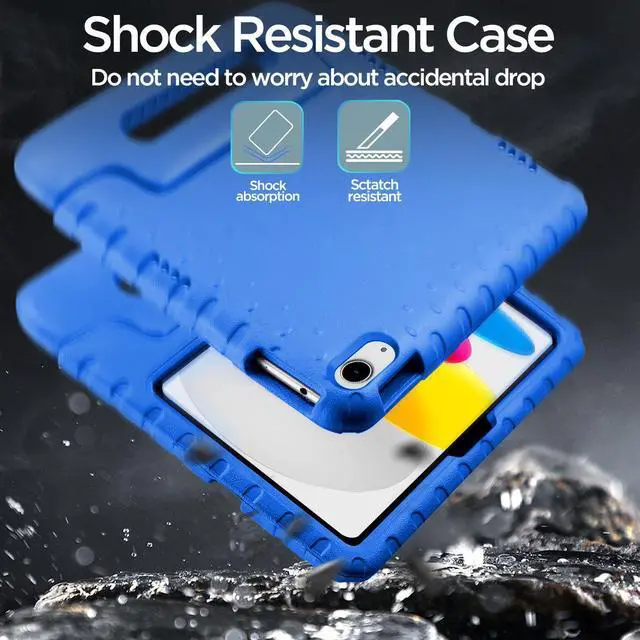 Alt view image 5 of 7 - SZYG For Apple iPad A16 11 inch 2025 (A3354/A3355)/iPad 10th Generation 10.9 inch 2022 (A2696/A2757) Case EVA Shockproof Heavy Duty Handle Stand Cover Kids Protection with Screen Protector & Stylus