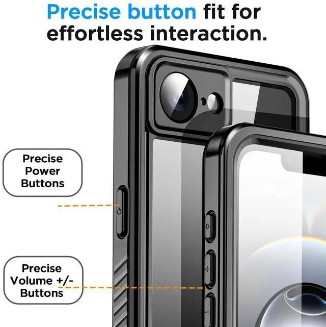 Alt view image 7 of 7 - SZYG Waterproof Case for Apple iPhone 16e IP68 Waterproof Shockproof Case Built-in Screen Protector Rugged Full Body Protection Underwater Dustproof Heavy Duty Military Drop Proof Protective Cover