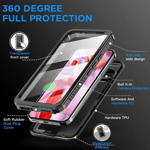 Alt view image 5 of 7 - SZYG Waterproof Case for Google Pixel 9 Pro XL Heavy Duty Shockproof Case Built-in Screen Protector Rugged Full Body Protection Underwater Dust Proof Protective Waterproof Cover for Pixel 9 Pro XL 6.8