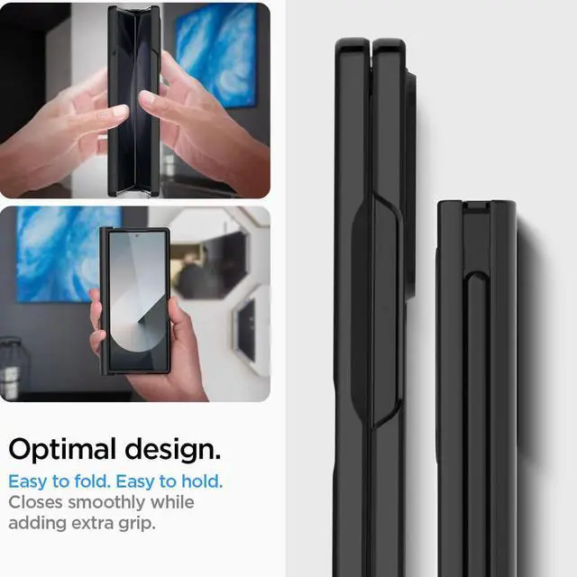 Alt view image 5 of 7 - SZYG for Samsung Galaxy Z Fold7 5G Case Black Shockproof Heavy Duty Hinge Protection Phone Cover Built-in Tempered Glass Screen Protector Rugged Military Full Body Protective Case with Pen Holder