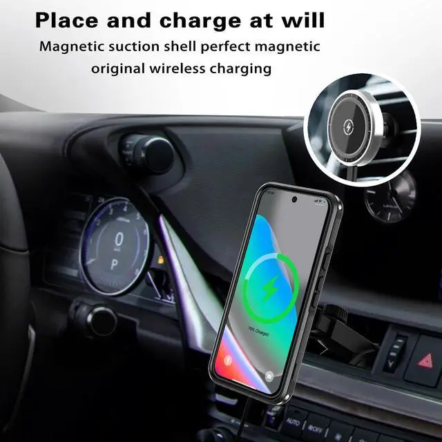 Alt view image 5 of 7 - SZYG for Google Pixel 10/Pixel 10 Pro Case MagSafe Magnetic Heavy Duty Shockproof Rugged Military-Grade Protection Phone Cover for Pixel 10/Pro 6.3 Inch 2025 Black