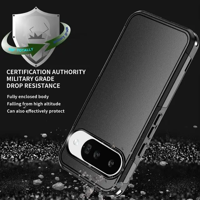 Alt view image 4 of 7 - SZYG for Google Pixel 10/Pixel 10 Pro Case MagSafe Magnetic Heavy Duty Shockproof Rugged Military-Grade Protection Phone Cover for Pixel 10/Pro 6.3 Inch 2025 Black