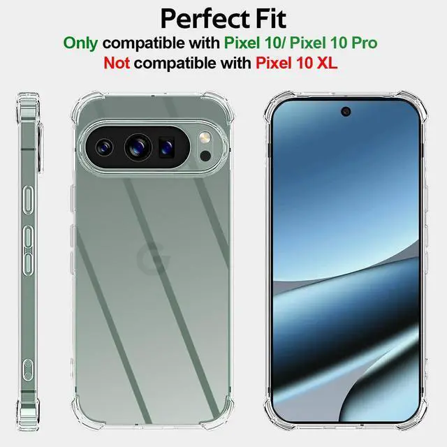 Alt view image 3 of 7 - SZYG Case for Google Pixel 10/Pixel 10 Pro Phone Cover Clear TPU Shockproof Heavy Duty Bumper Slim Back Protection Anti-yellowing Case for Pixel 10/Pro 6.3 Inch 2025
