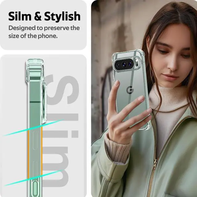 Alt view image 6 of 7 - SZYG Case for Google Pixel 10/Pixel 10 Pro Phone Cover Clear TPU Shockproof Heavy Duty Bumper Slim Back Protection Anti-yellowing Case for Pixel 10/Pro 6.3 Inch 2025