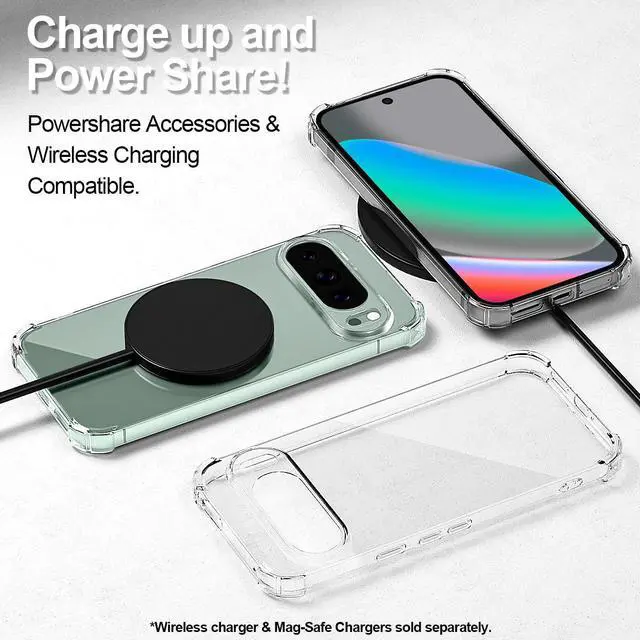 Alt view image 5 of 7 - SZYG Case for Google Pixel 10/Pixel 10 Pro Phone Cover Clear TPU Shockproof Heavy Duty Bumper Slim Back Protection Anti-yellowing Case for Pixel 10/Pro 6.3 Inch 2025