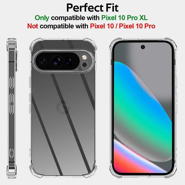 Alt view image 3 of 7 - SZYG Clear TPU Case for Google Pixel 10 Pro XL Slim Phone Cover Shockproof Heavy Duty Bumper Anti-yellowing Back Protection Case for Pixel 10 Pro XL 6.8 Inch 2025