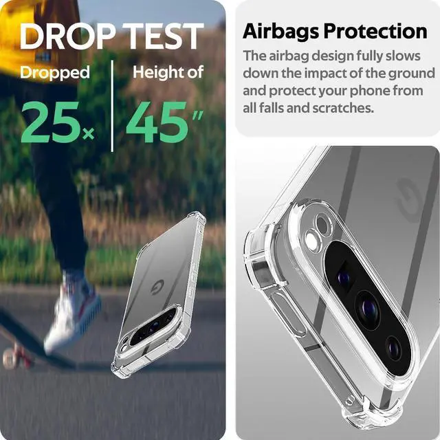 Alt view image 4 of 7 - SZYG Clear TPU Case for Google Pixel 10 Pro XL Slim Phone Cover Shockproof Heavy Duty Bumper Anti-yellowing Back Protection Case for Pixel 10 Pro XL 6.8 Inch 2025